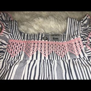 Carter's Striped Embroidered Jumpsuit 6 Months